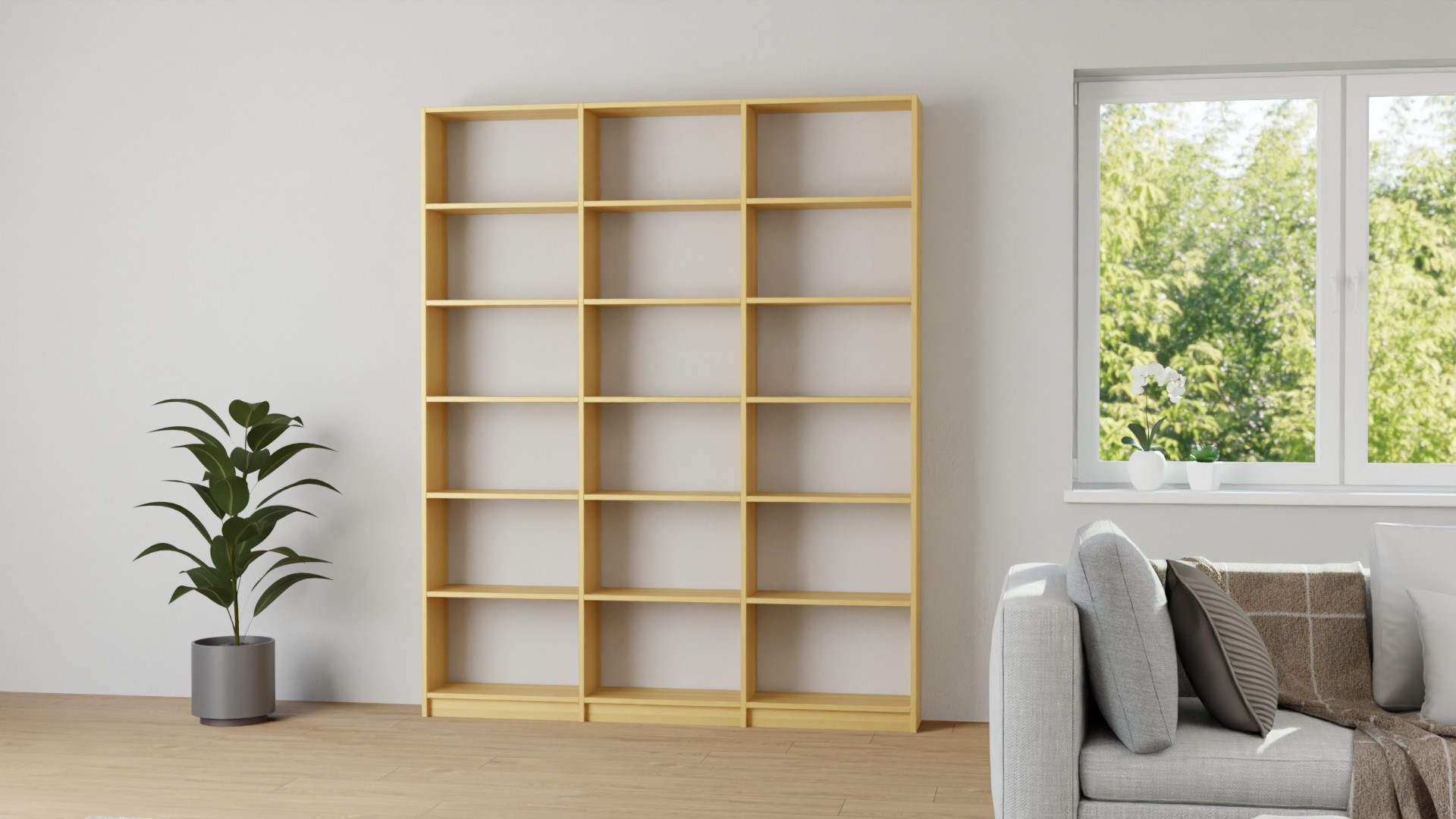 Bücherregal nach Maß Buche