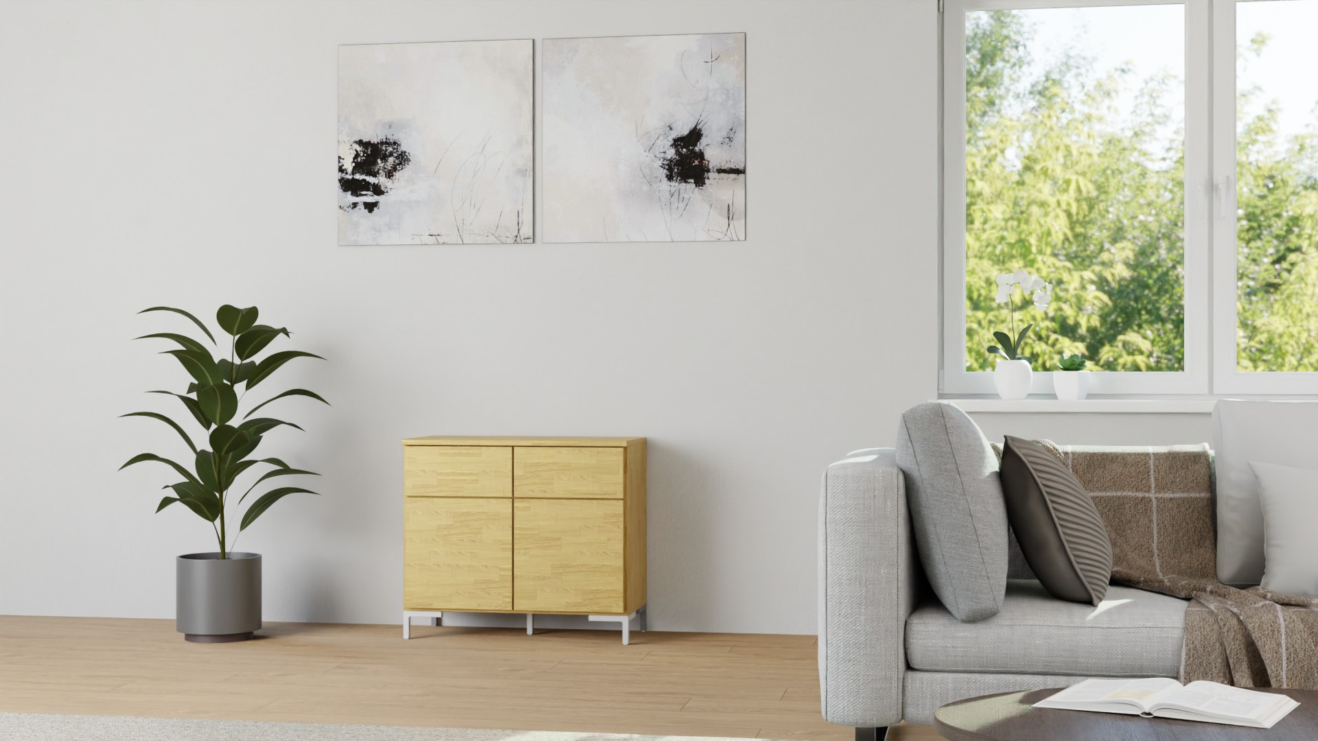 Nachtkommode nach Maß von Pickawood Eiche