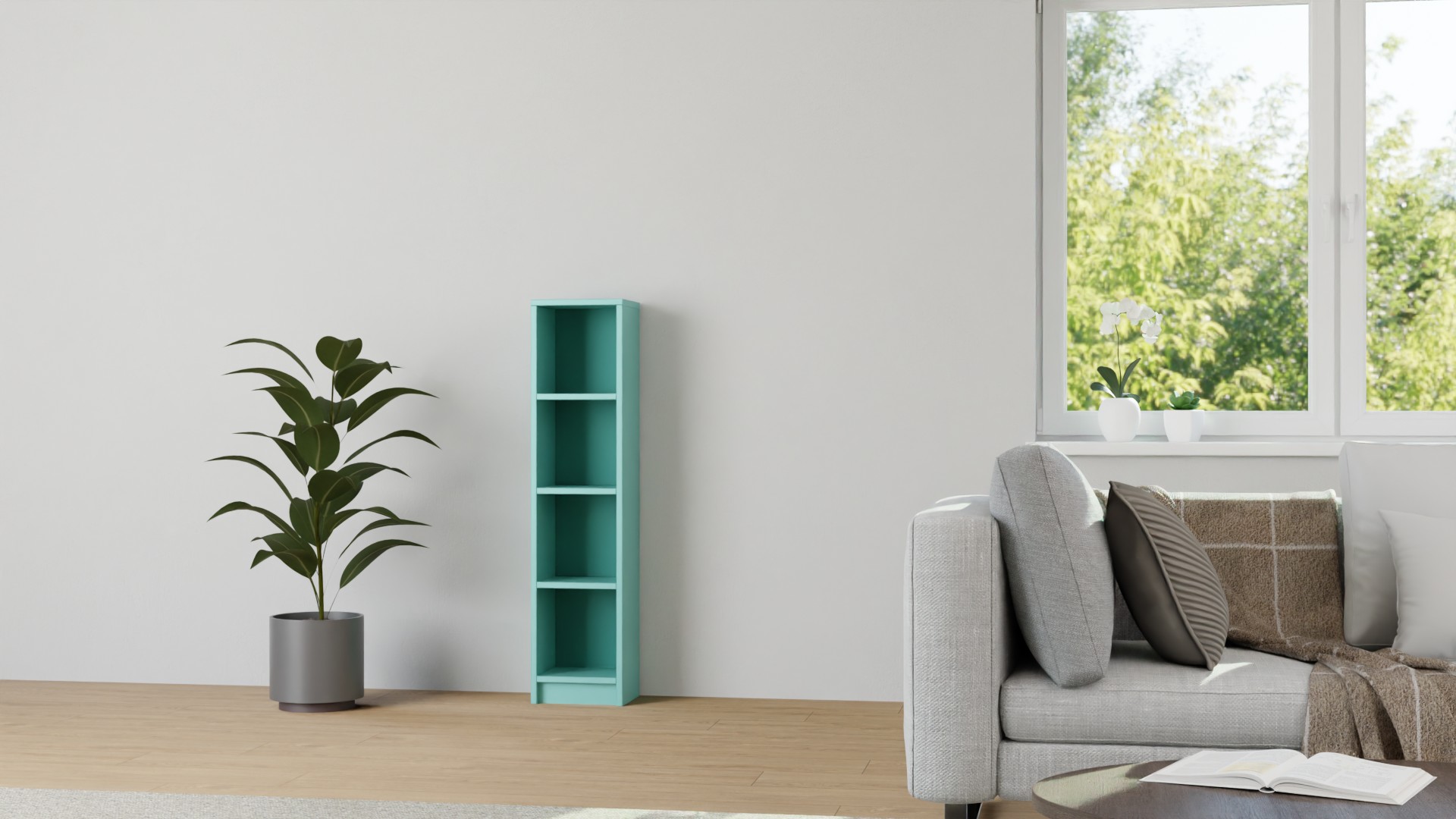 Schmales Regal 30 cm breit MDF Lackiert