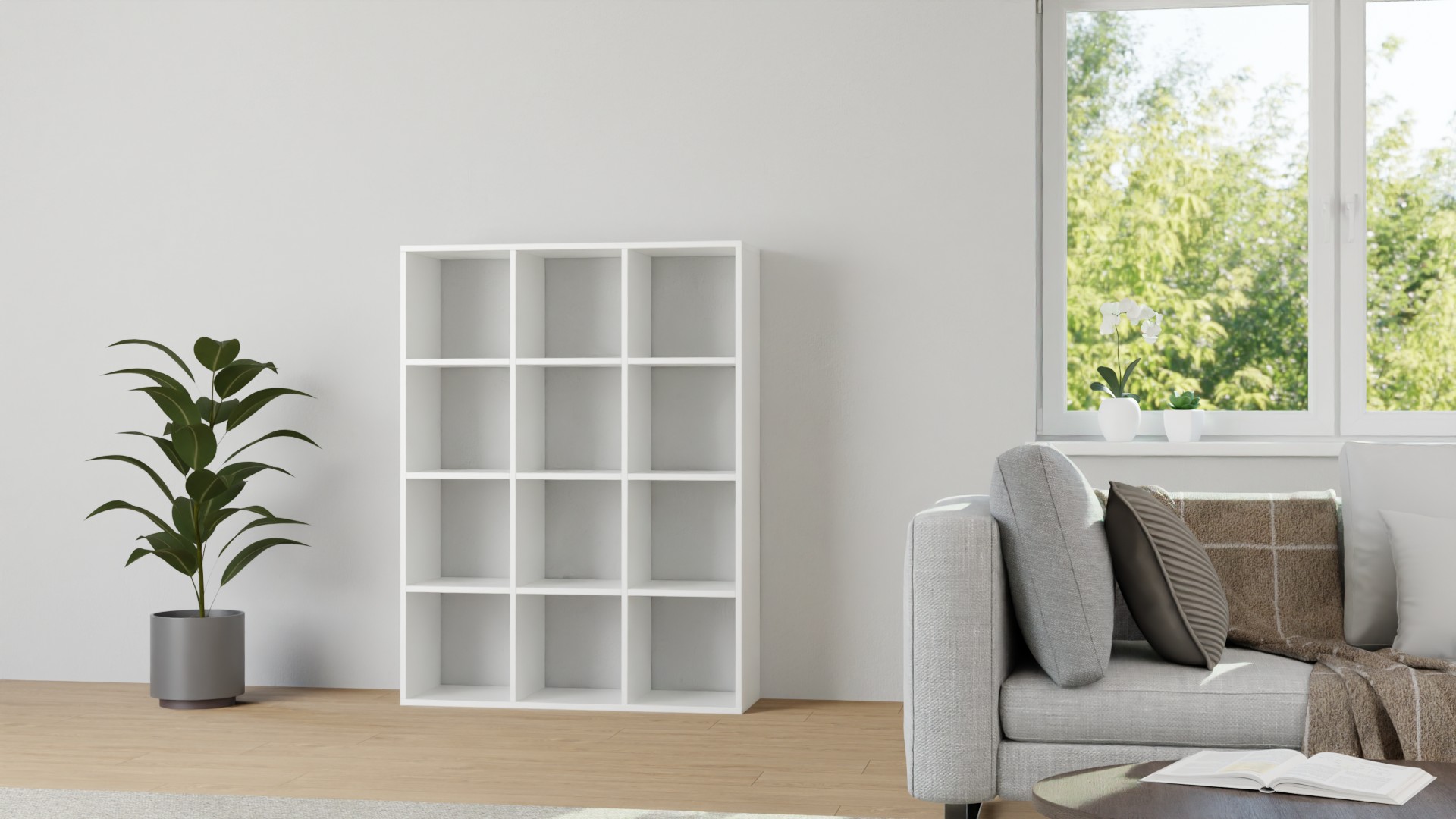 Weißes Schallplattenregal nach Maß MDF Beschichtet