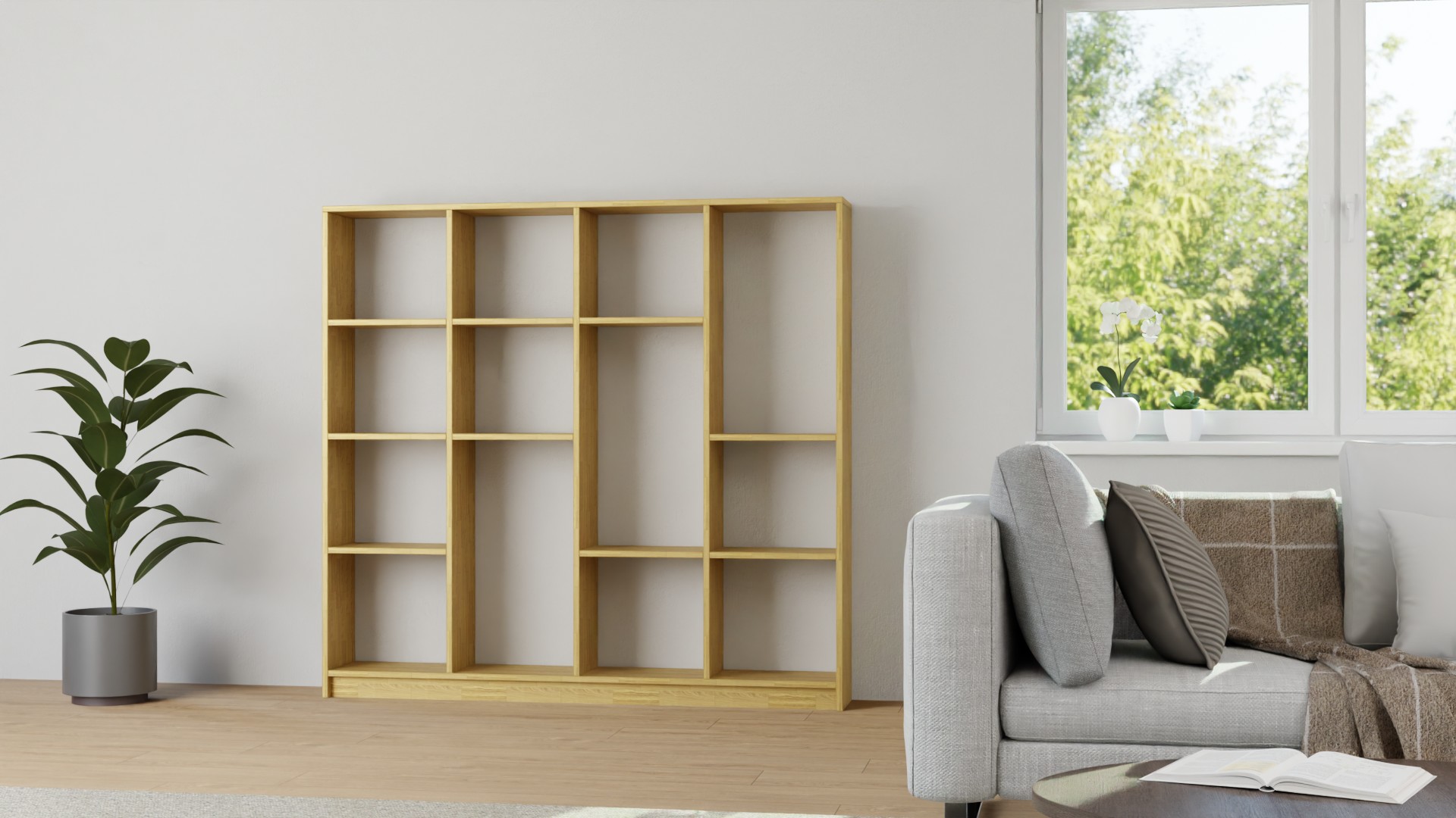 Bücherregal nach Maß Eiche