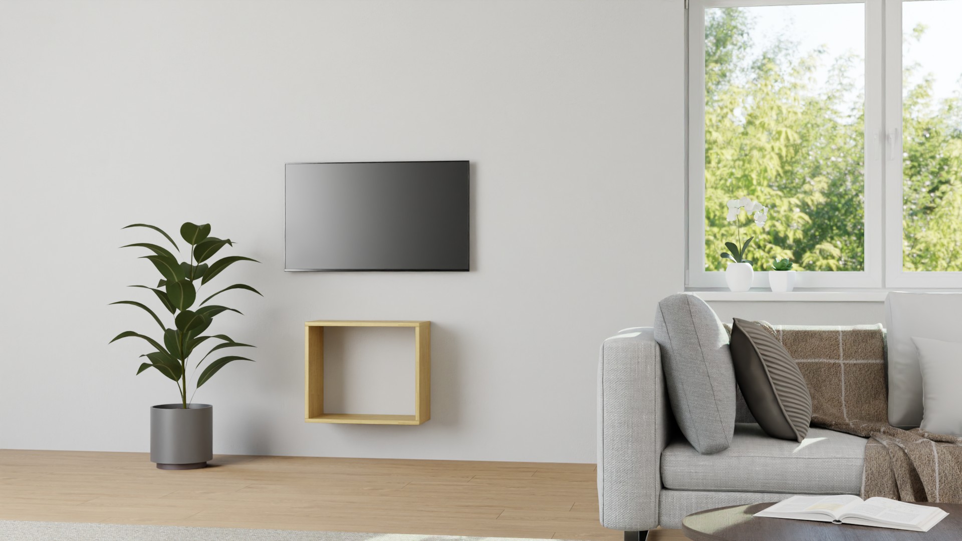 Kleines Hängeregal nach Maß Eiche