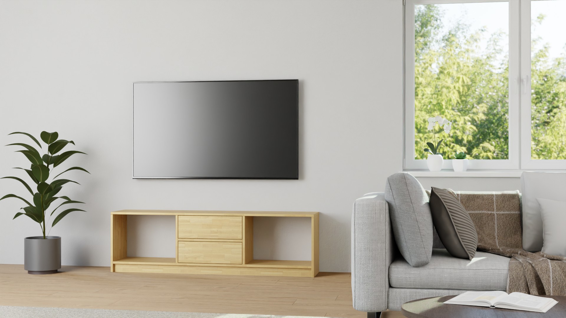 TV Schrank aus Massivholz von Pickawood Esche