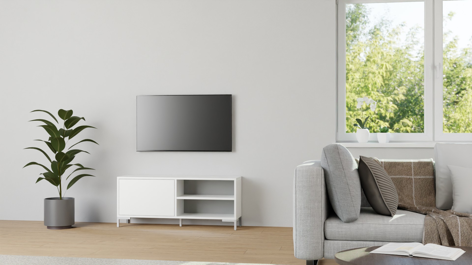 Stylisher TV Schrank nach Maß MDF Beschichtet