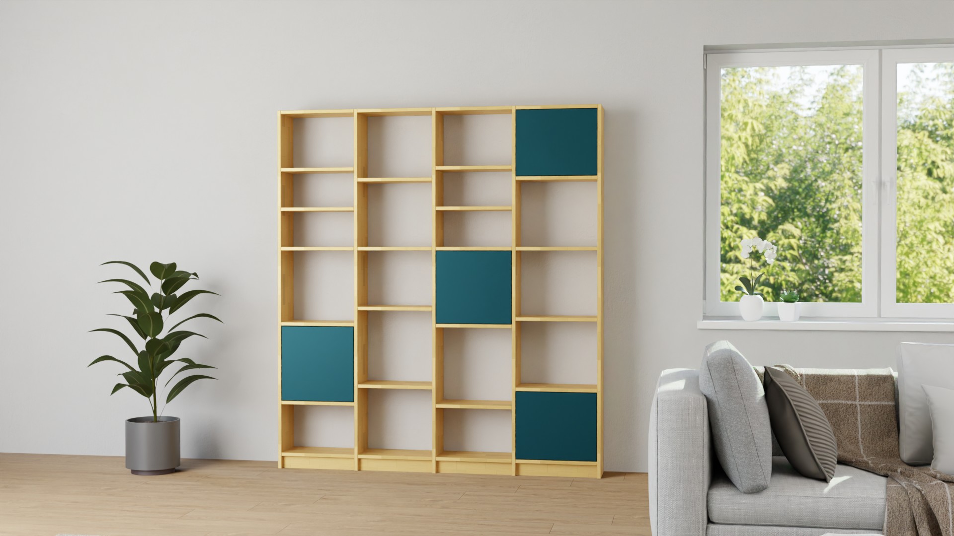 Stylishes Bücherregal Buche