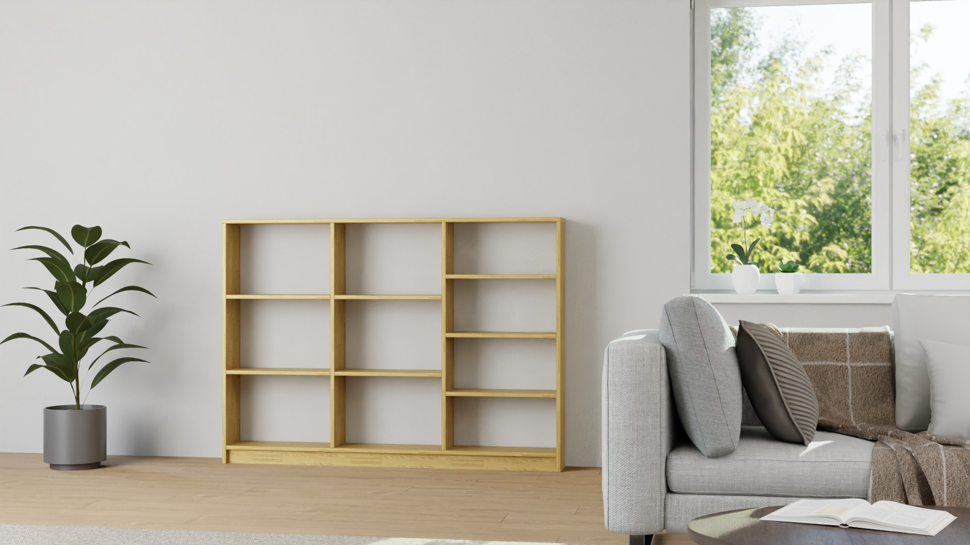 Regal 20 cm tief Eiche