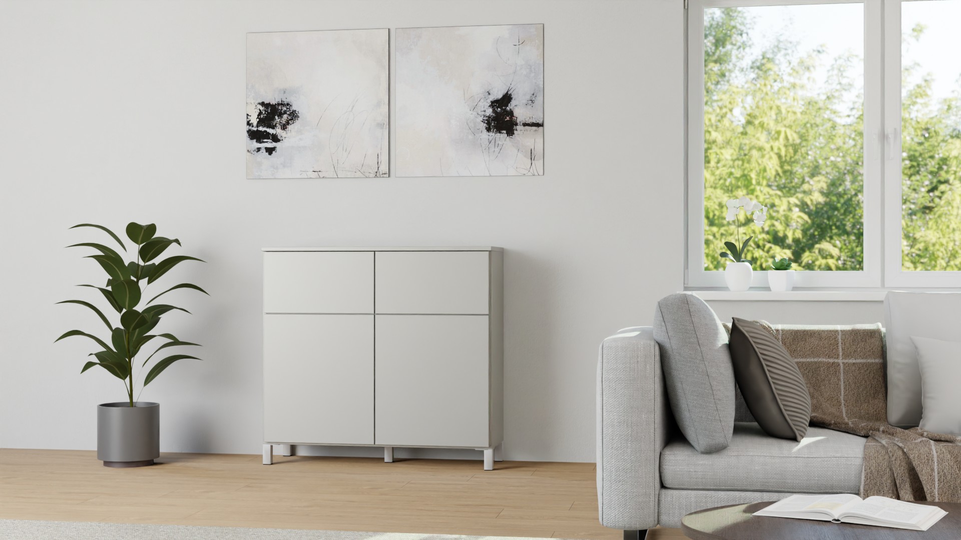 Modernes Highboard mit Türen Premium Dekore