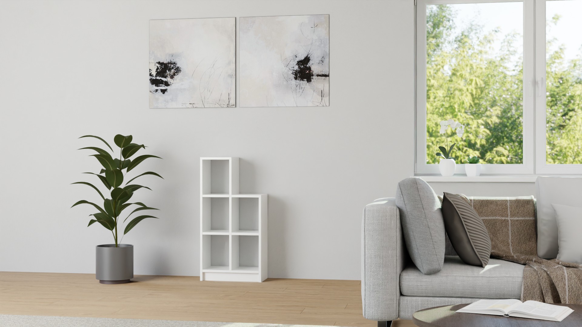 Schmales Stufenregal nach Maß MDF Beschichtet