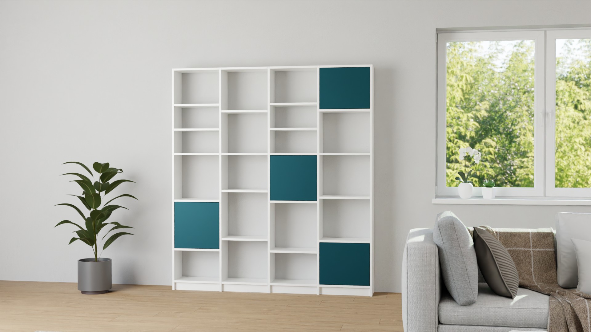Stylishes Bücherregal MDF Beschichtet