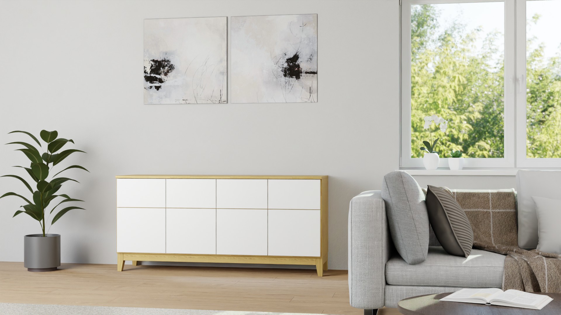 Kommode skandinavischer Stil Eiche