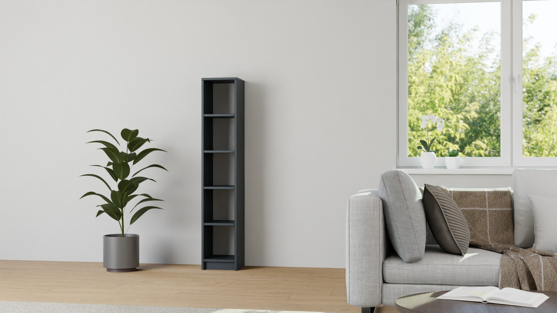 Schmales Badregal MDF Lackiert