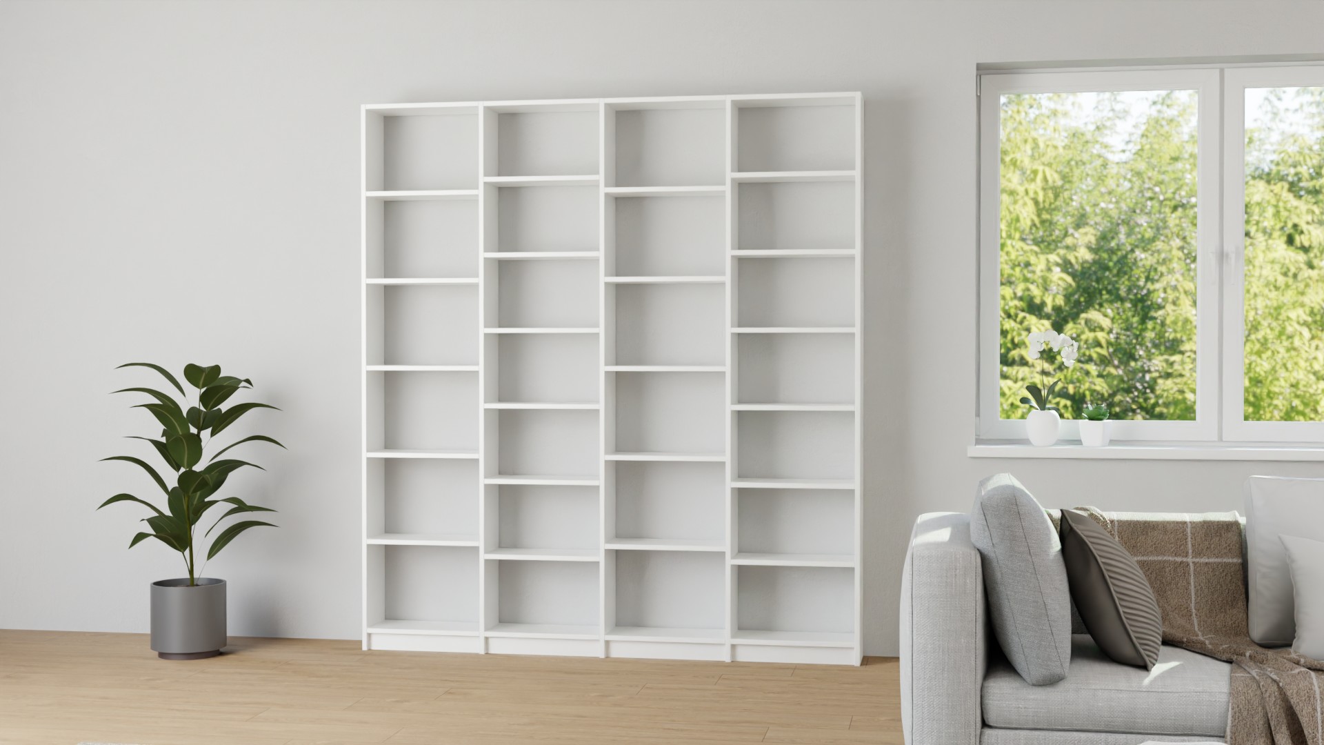 Schlichtes Bücherregal planen MDF Beschichtet