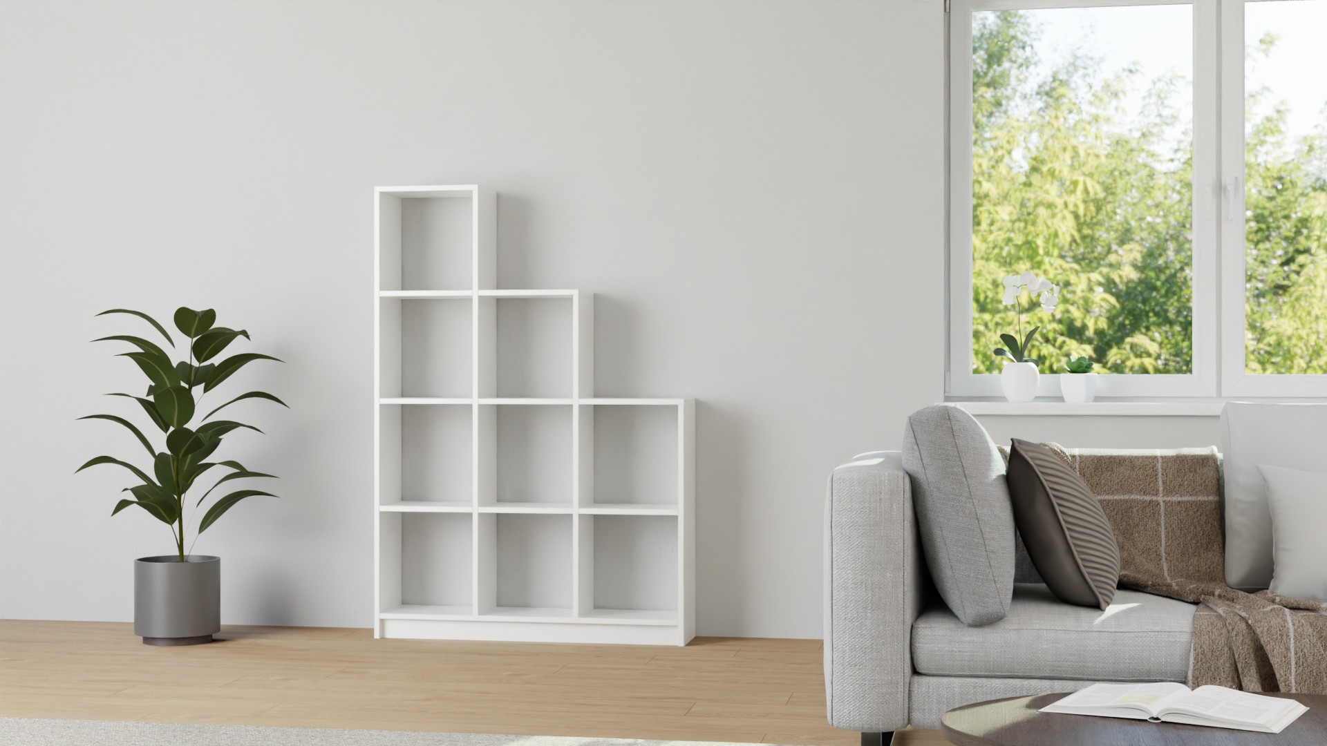 Stufenregal nach Maß MDF Beschichtet