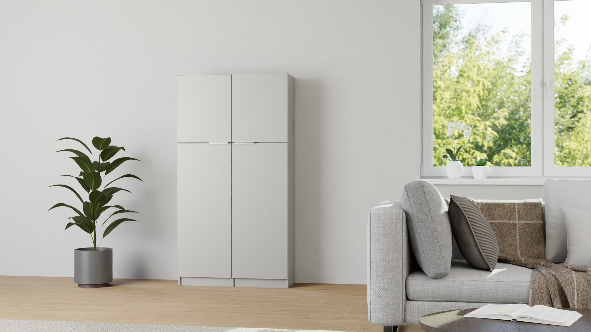 30cm tiefer Kleiderschrank Premium Dekore