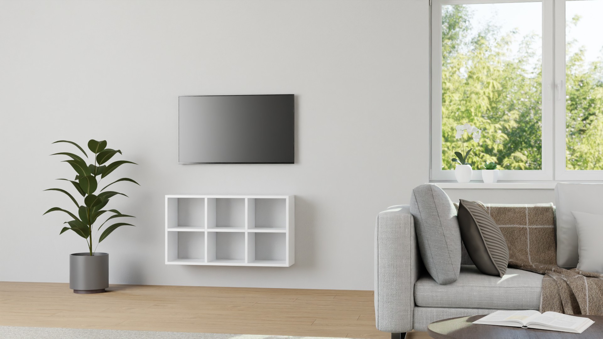 Badregal in weiß mit Wandhalterung MDF Lackiert