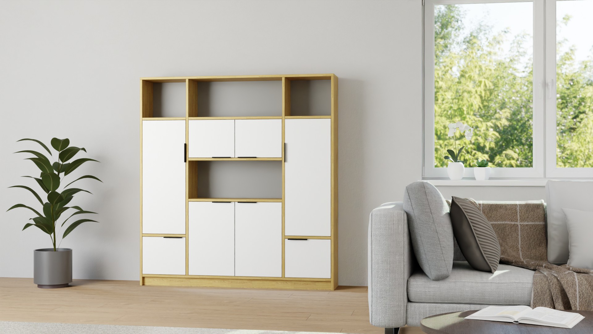 Pickawood Regalsystem nach Maß Eiche