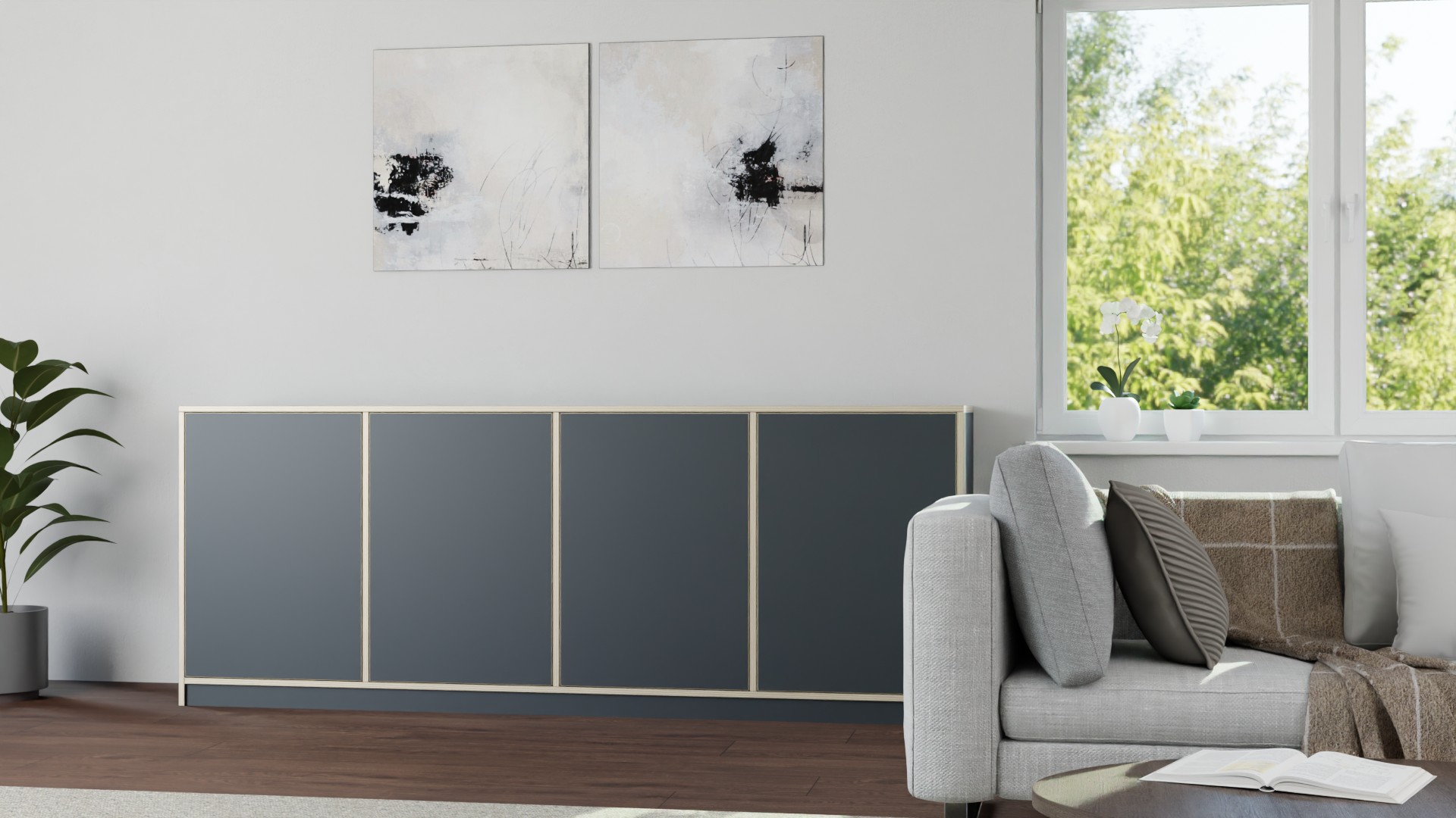 Schlichtes Pickawood Sideboard Premium Dekore