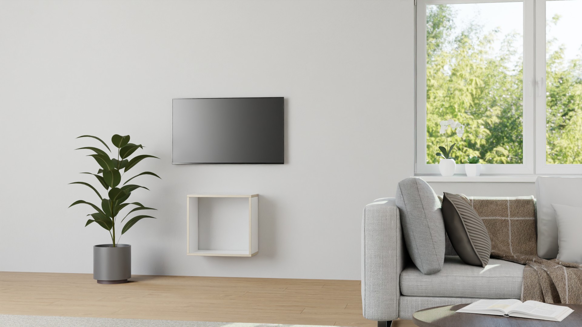 Kleines Hängeregal nach Maß Multiplex