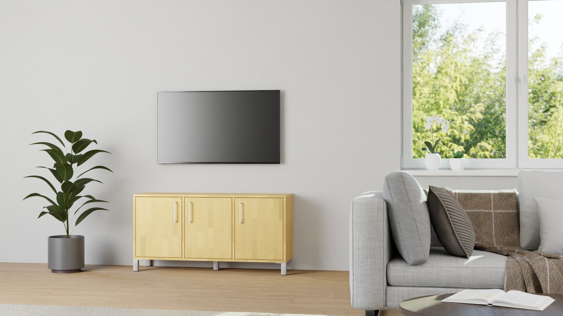 Bürosideboard nach Maß – kostenlose Holzmuster Buche