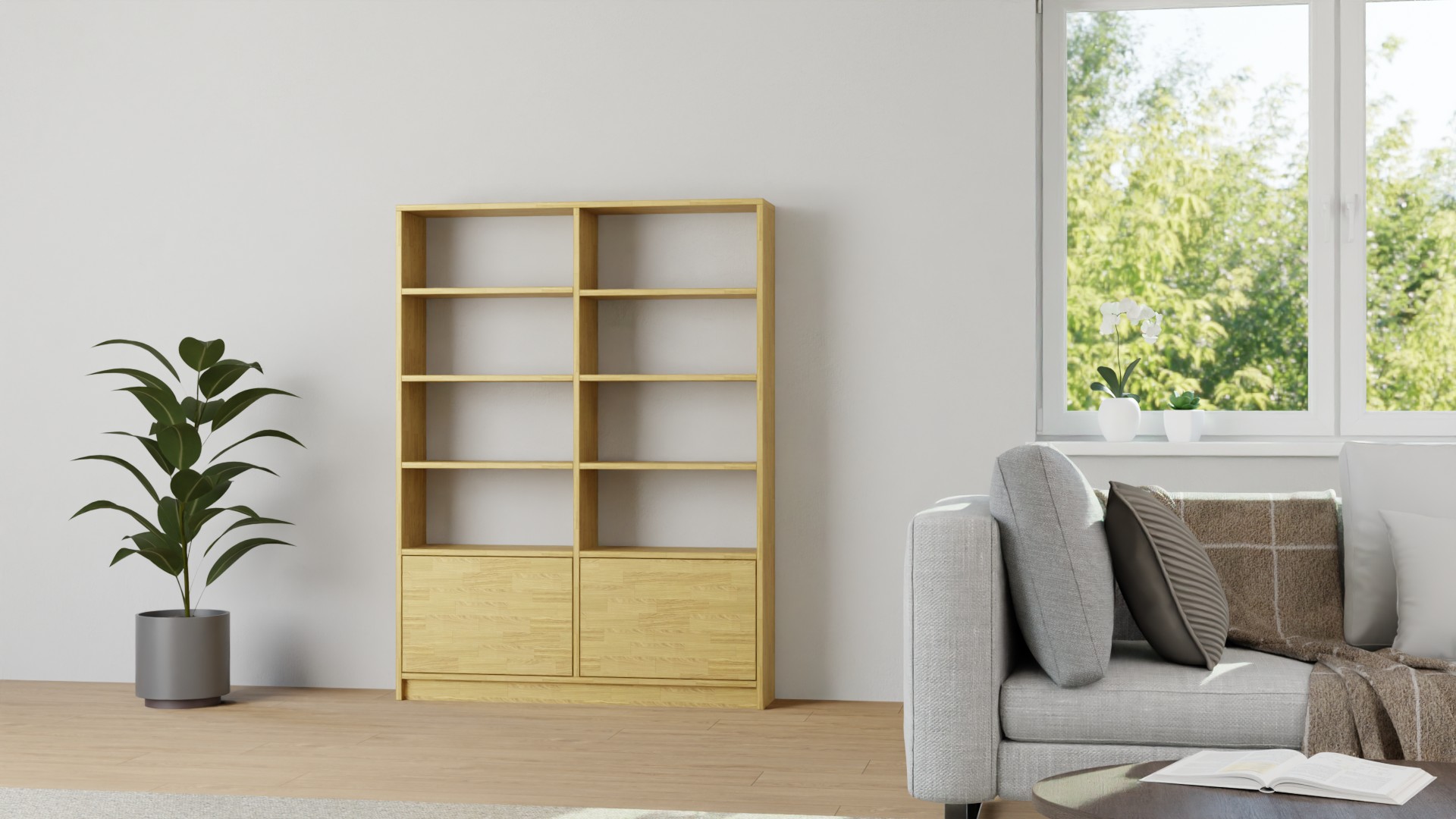 Eichenregal nach Maß Eiche