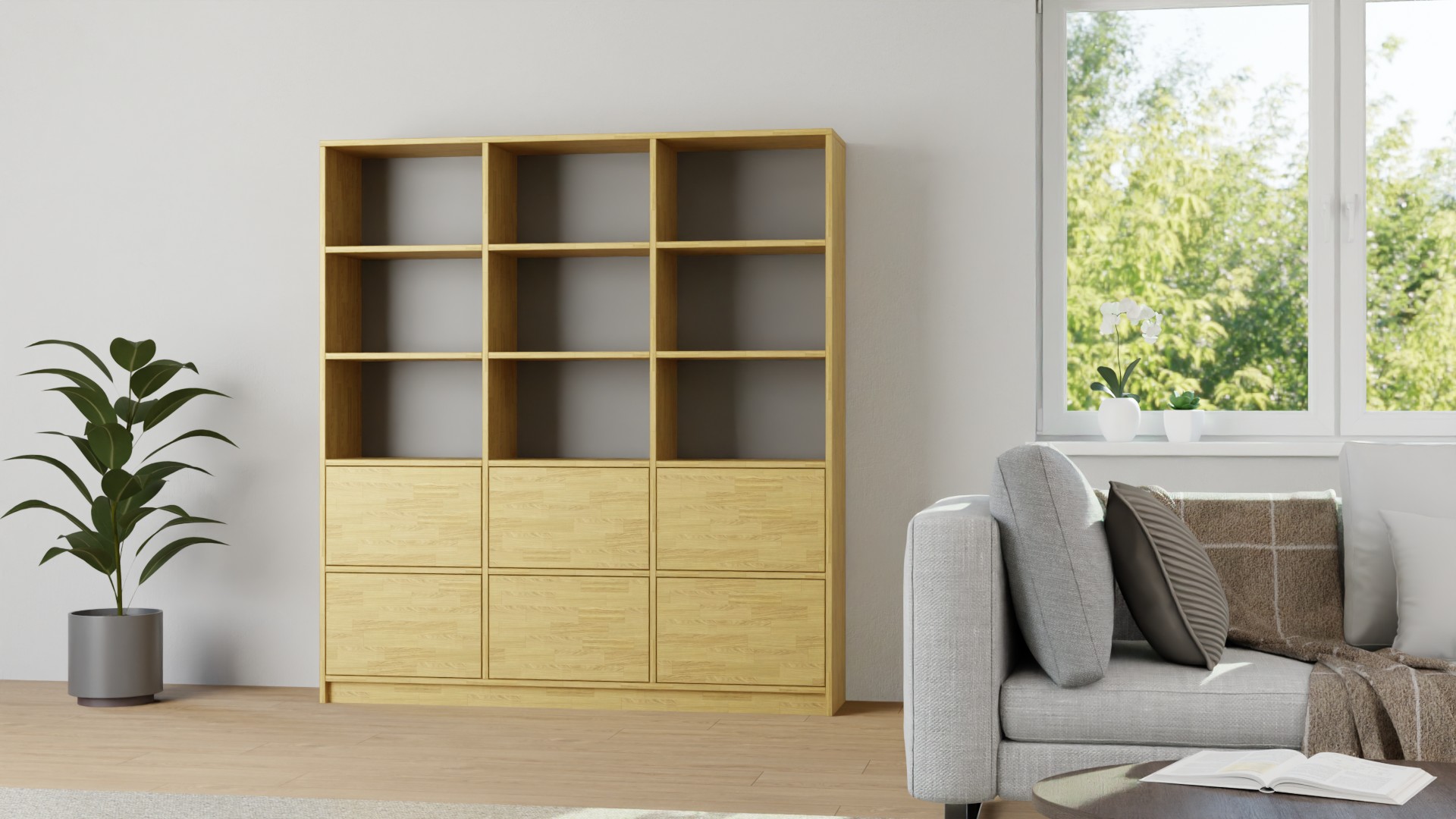 Büromöbel nach Maß Eiche