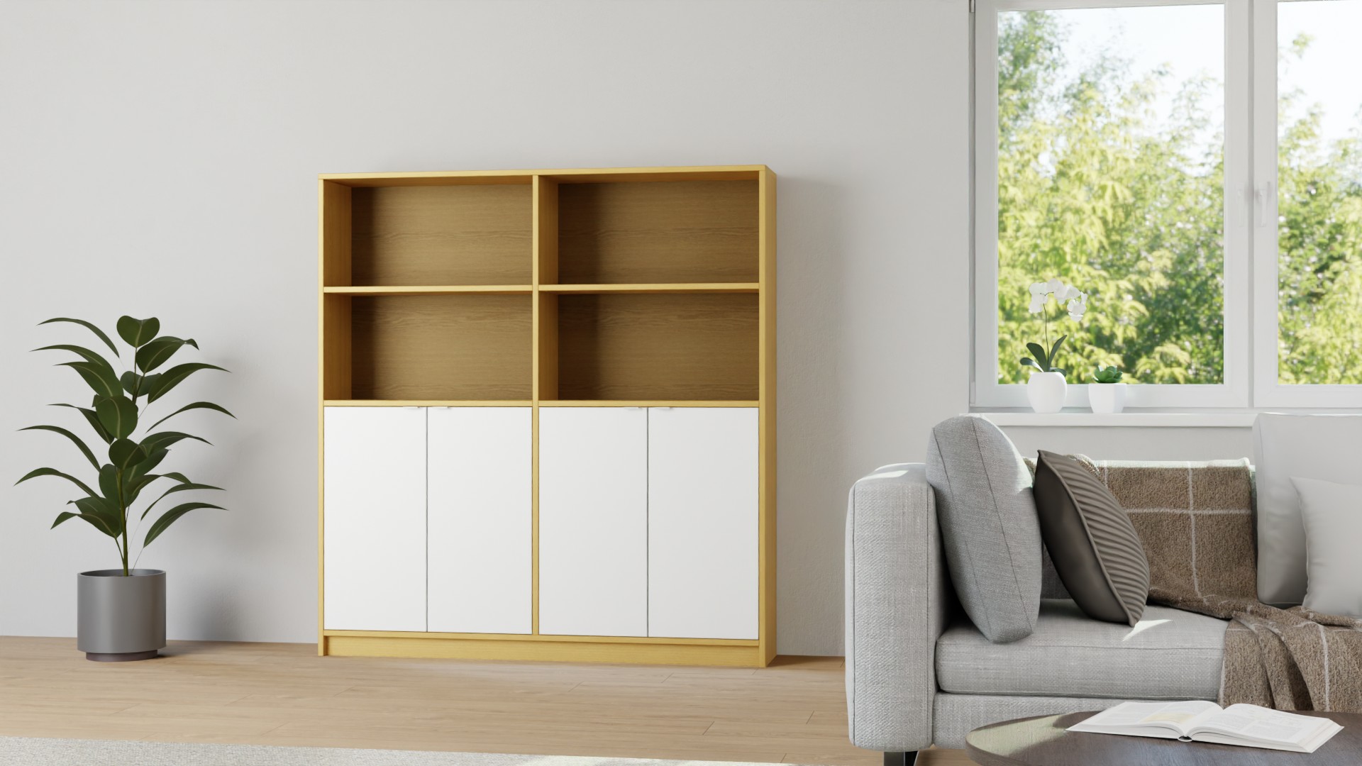 Regal aus Echtholz - Holzregal mit vielen Optionen Echtholz Furnier