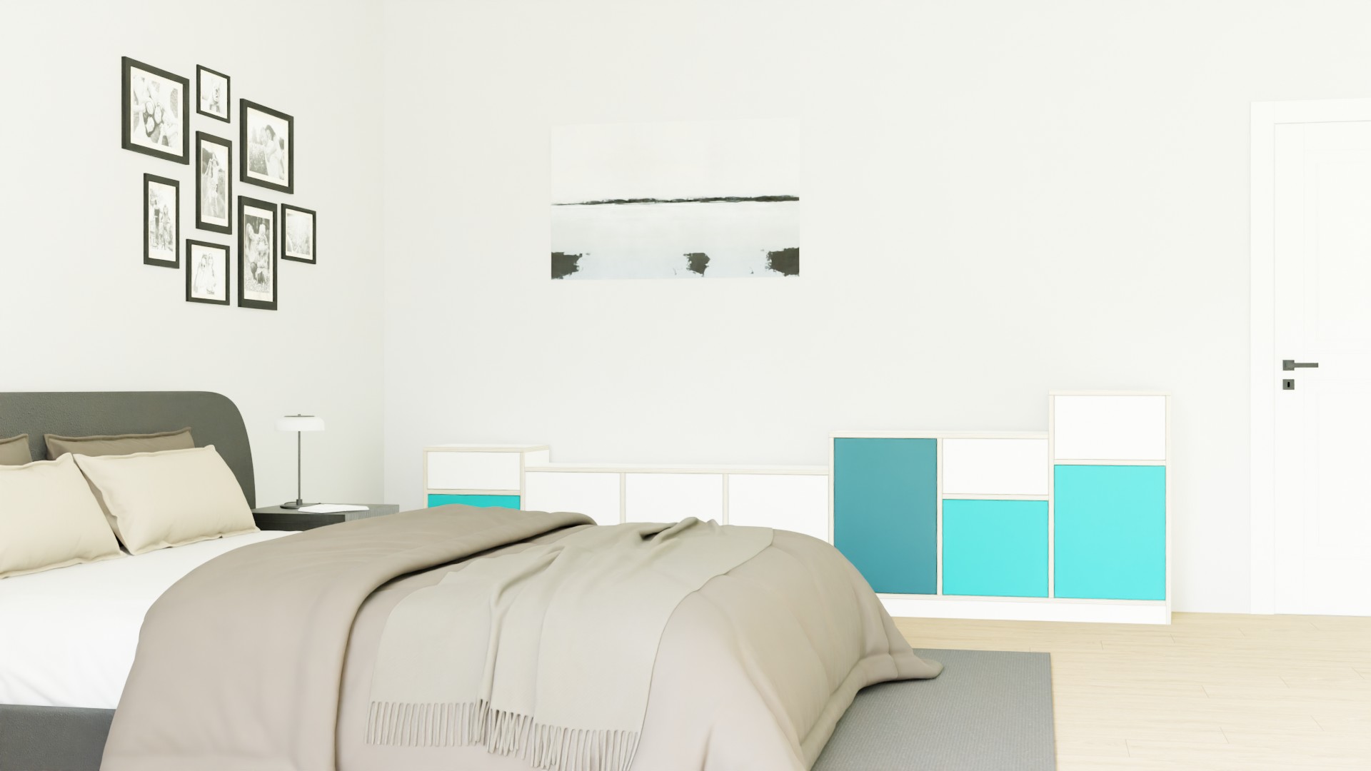 Sideboard mit bunten Türen - TV-Kommode wie vom Tischler Premium Dekore