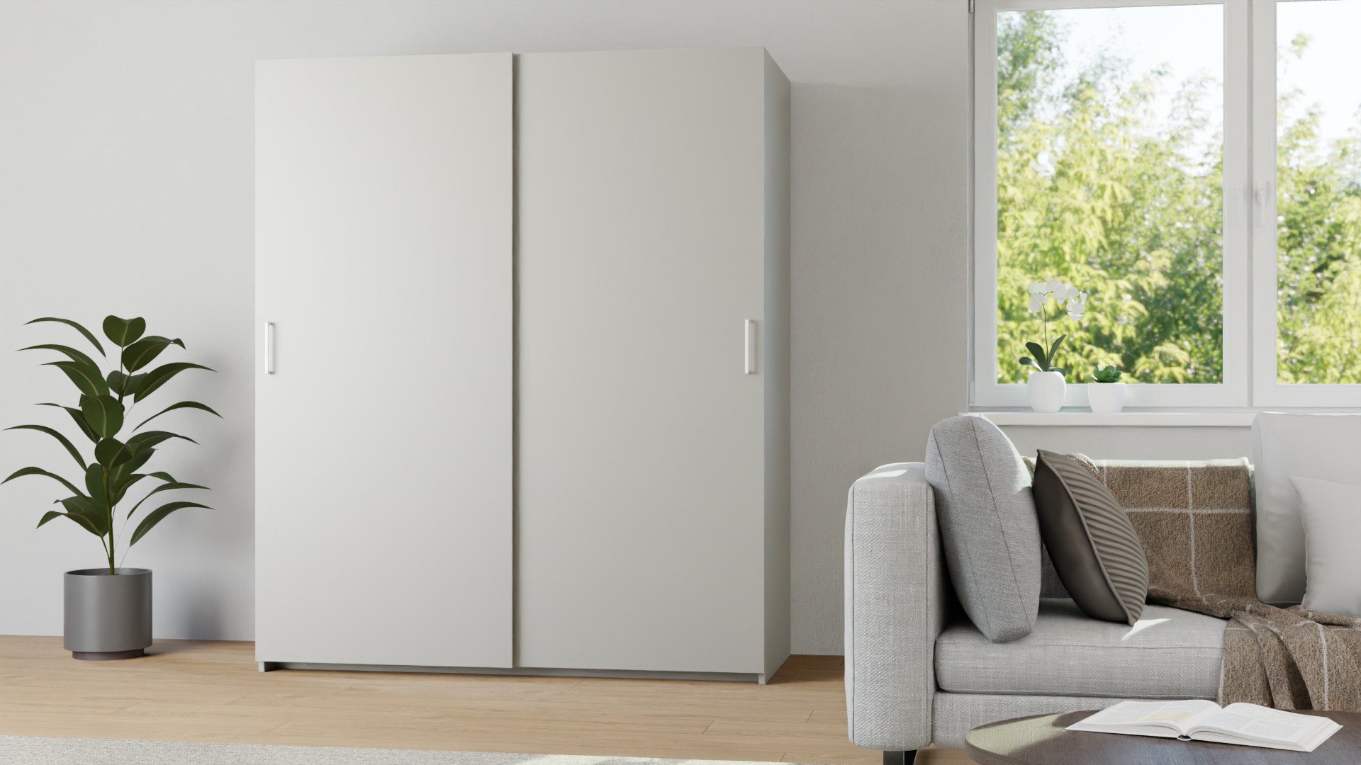 Tiefer Schiebetürenschrank nach Maß Premium Dekore