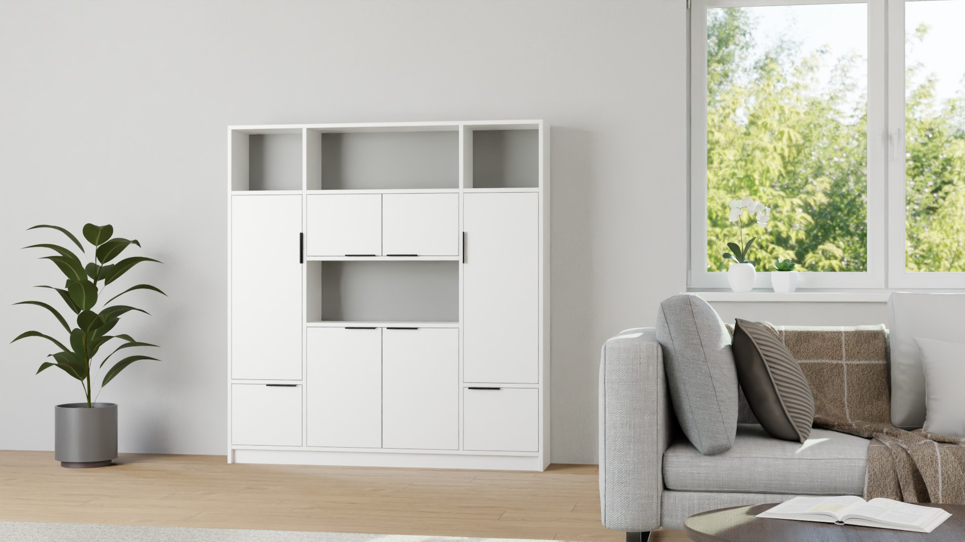 Pickawood Regalsystem nach Maß MDF Beschichtet