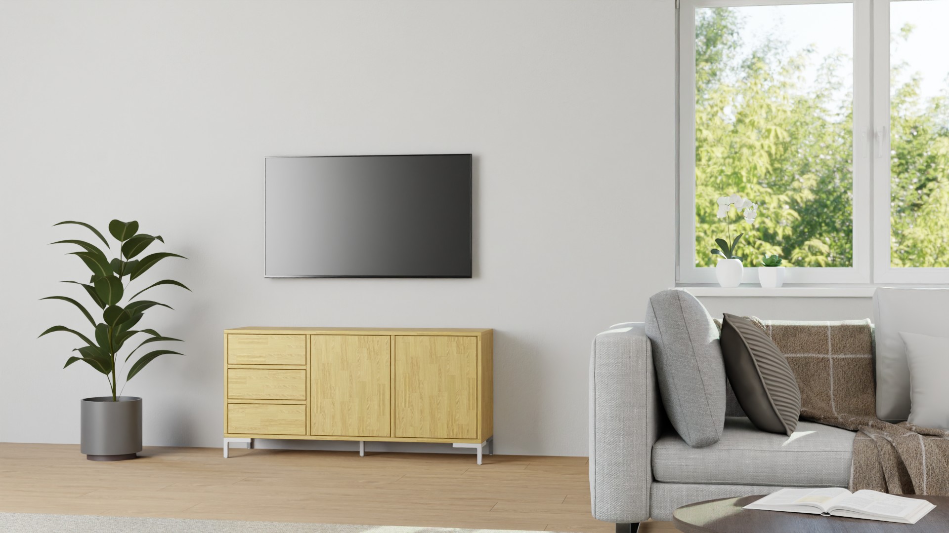 Stylishe Kommode nach Maß Eiche