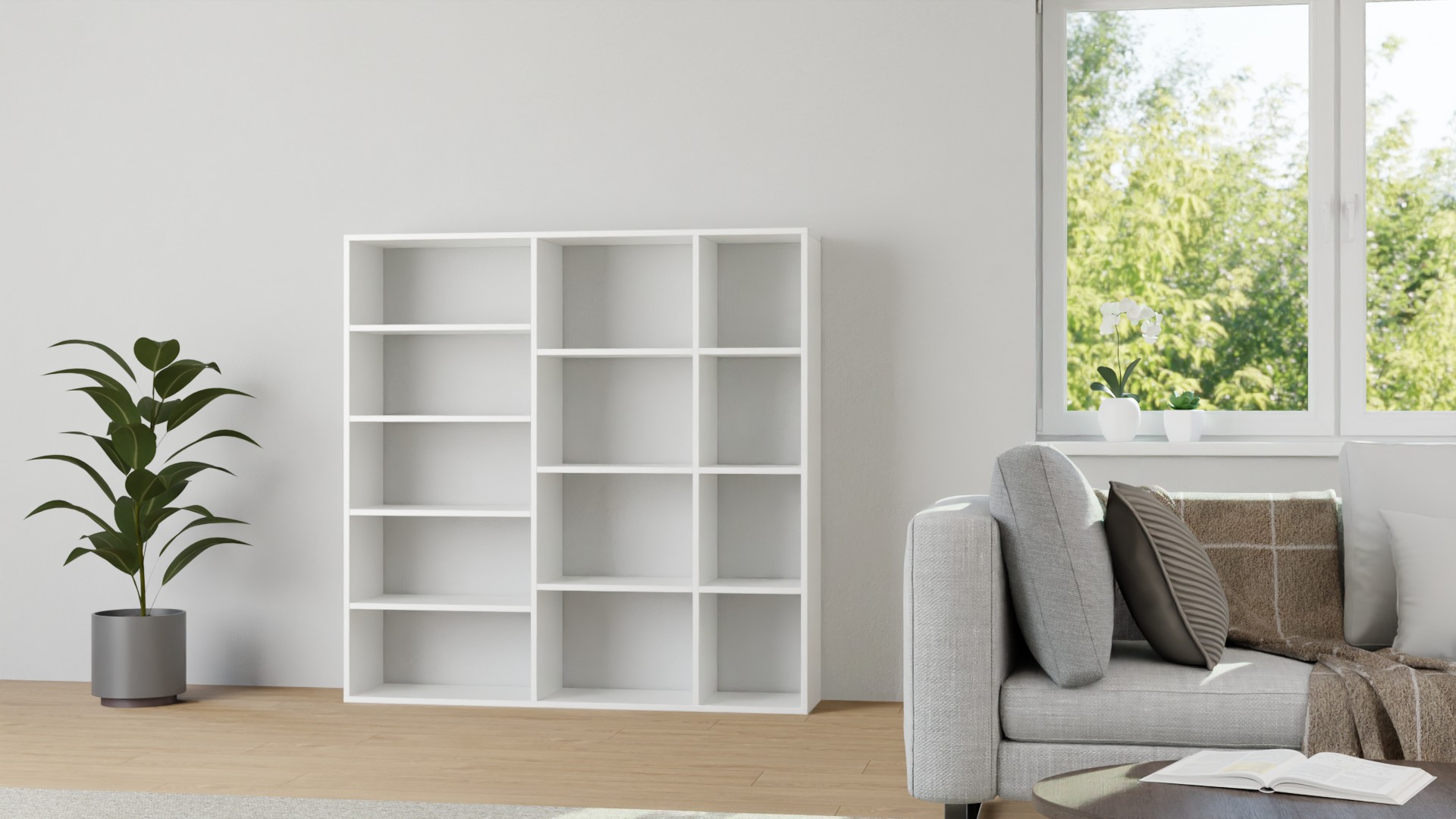 Flexibles Regalsystem von Pickawood MDF Beschichtet