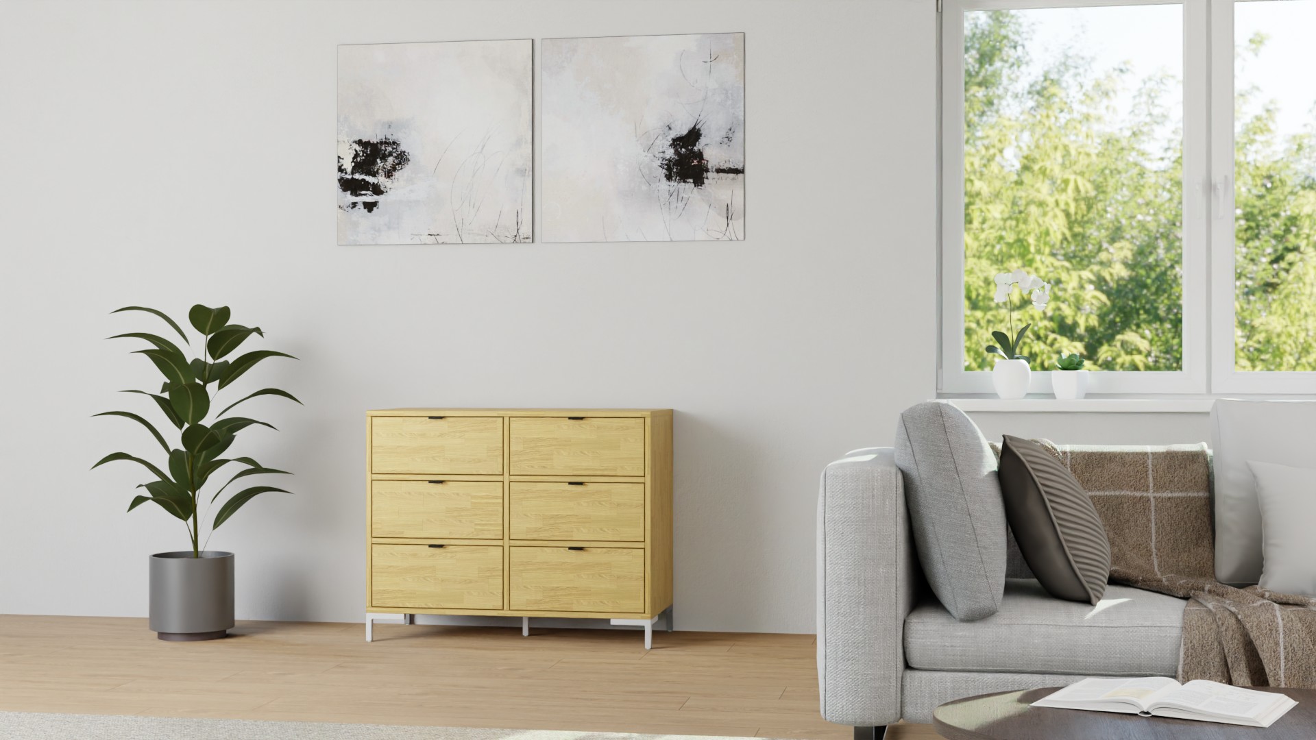 Schubladenkommode nach Maß Eiche