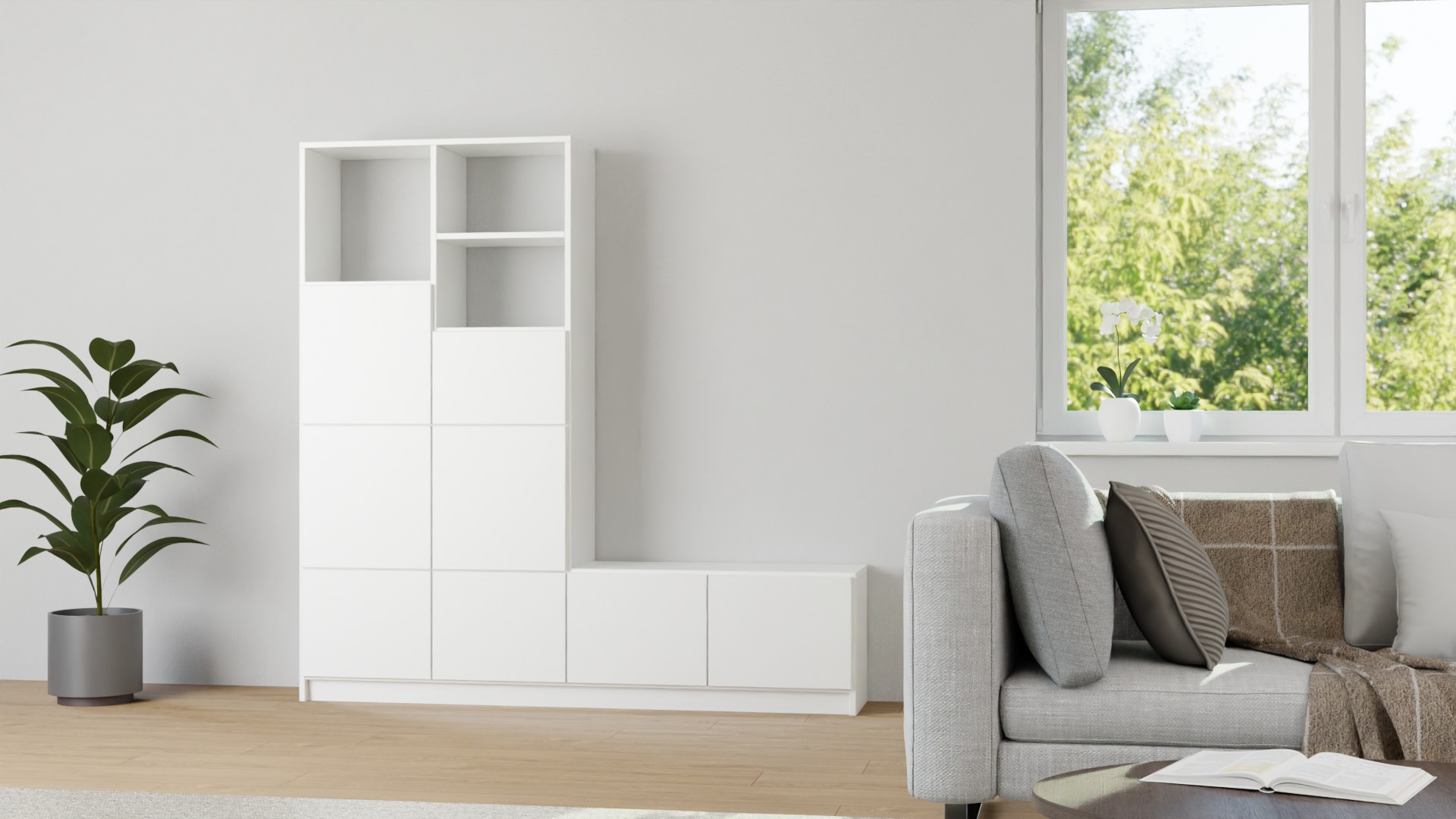 Modernes Regalsystem MDF Beschichtet