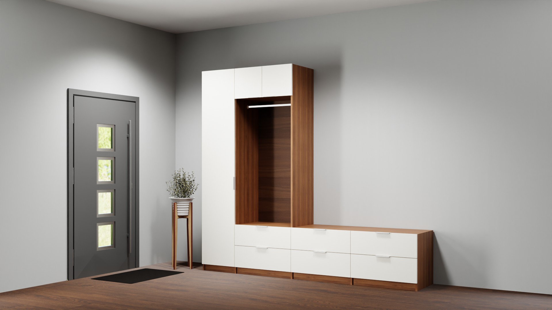 Moderner Pickawood Garderobenschrank Premium Dekore