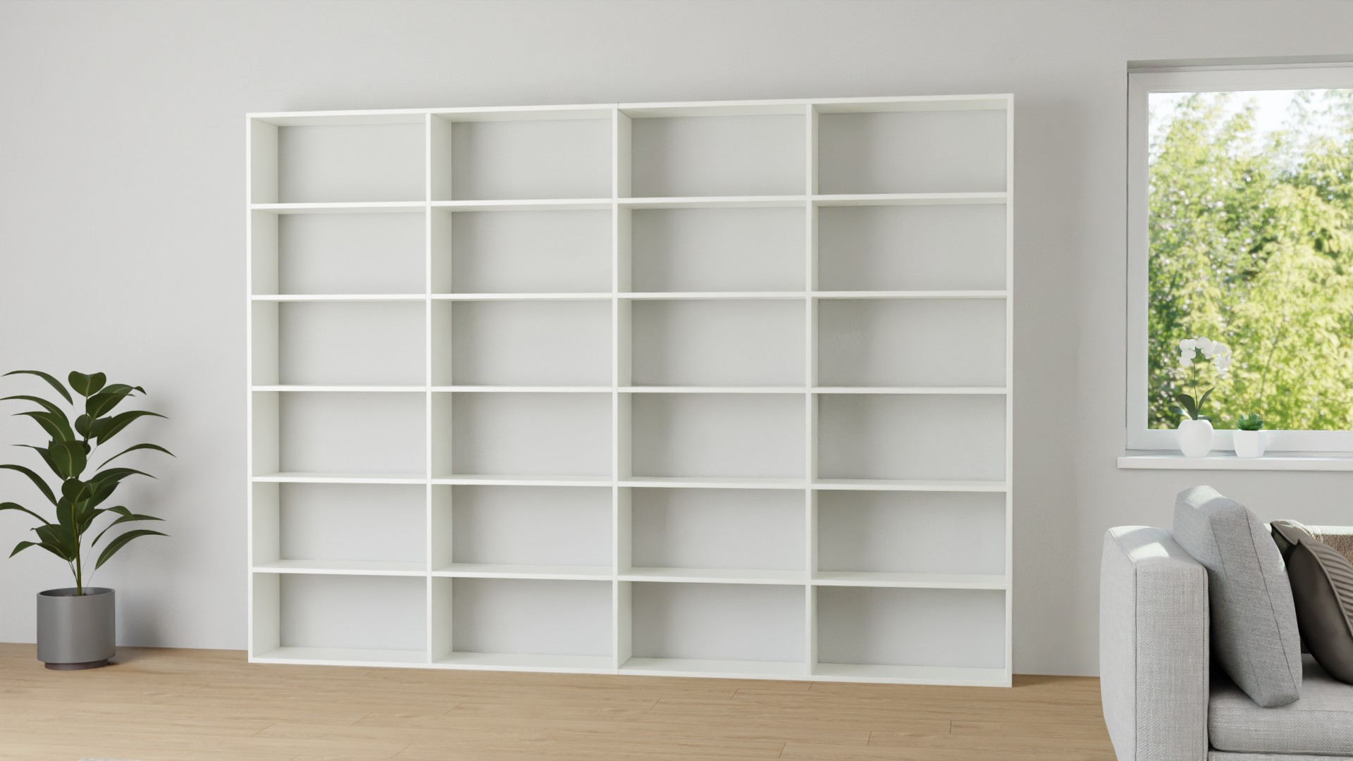 Offenes Regalsystem nach Maß - Wohnregal mit vielen Optionen Premium Dekore