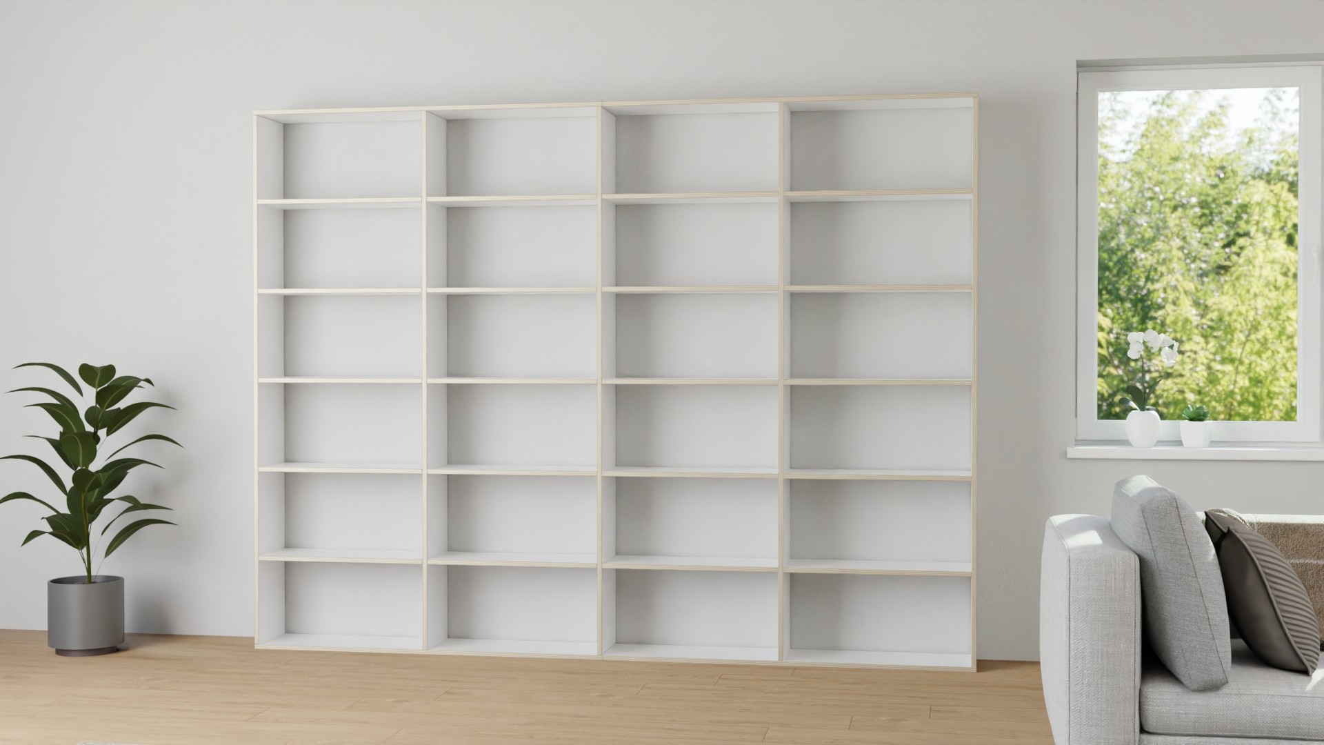 Offenes Regalsystem nach Maß - Wohnregal mit vielen Optionen Multiplex