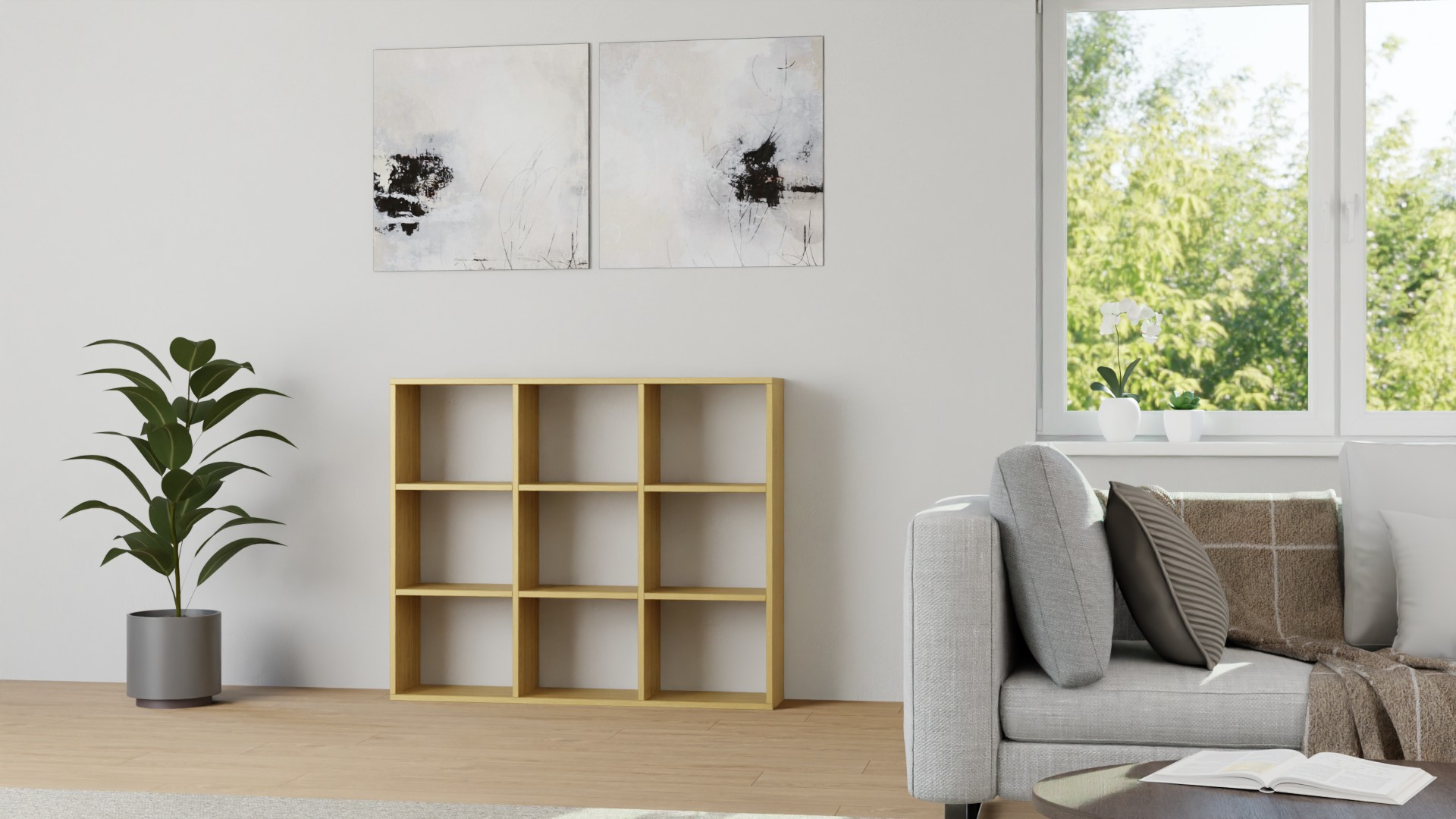 Offenes Regal aus Massivholz - Maße + Material frei wählbar Eiche