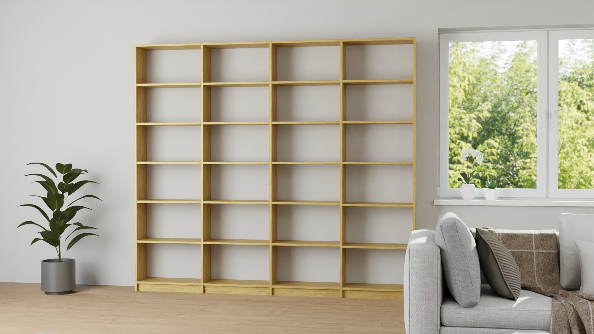 Bücherregal nach Maß Eiche