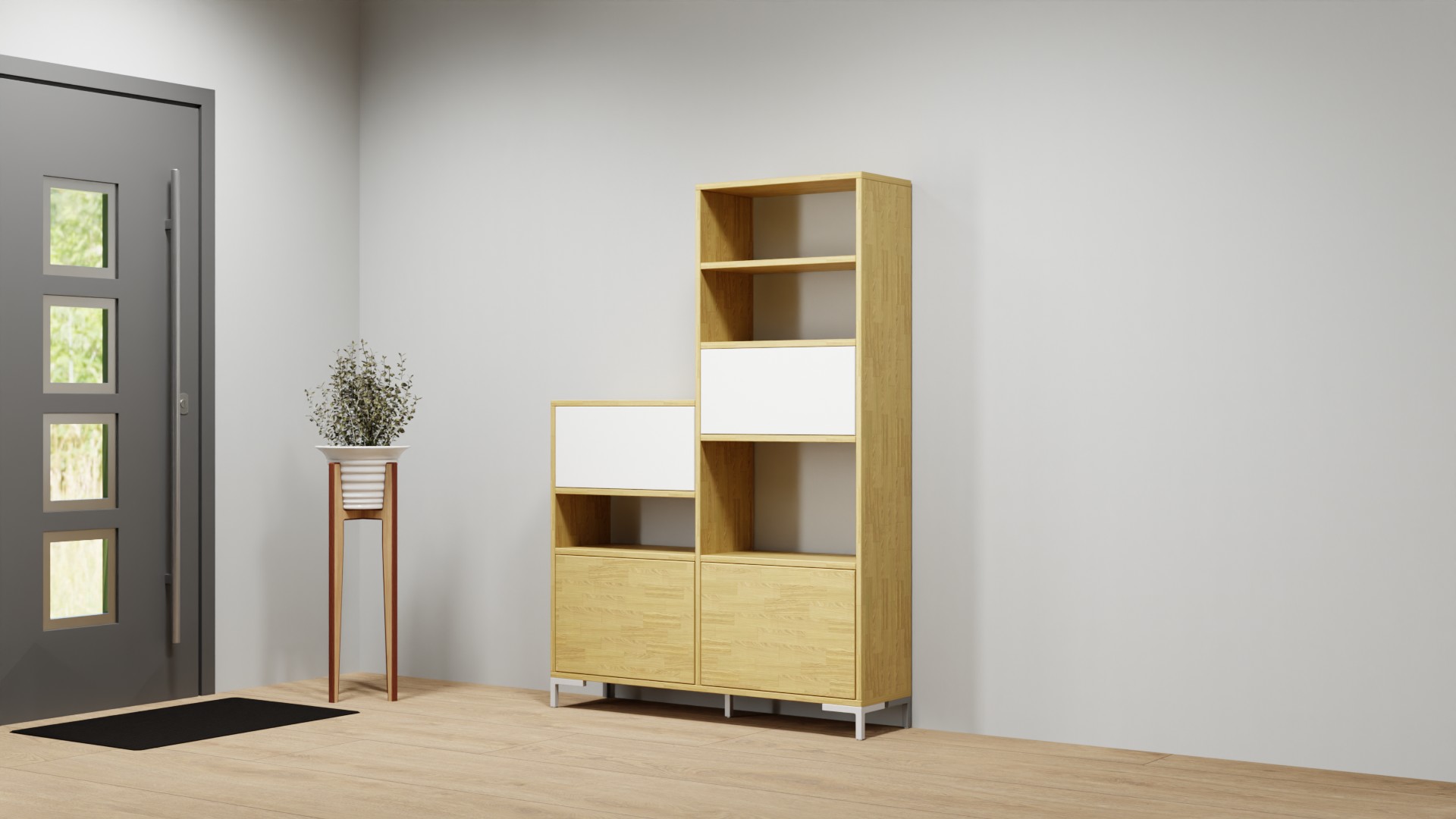 Modernes Highboard nach Maß Eiche