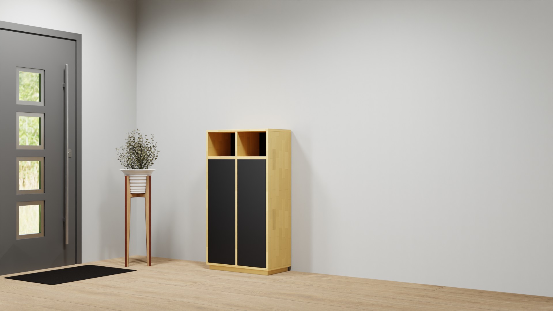 Highboard aus Holz Buche