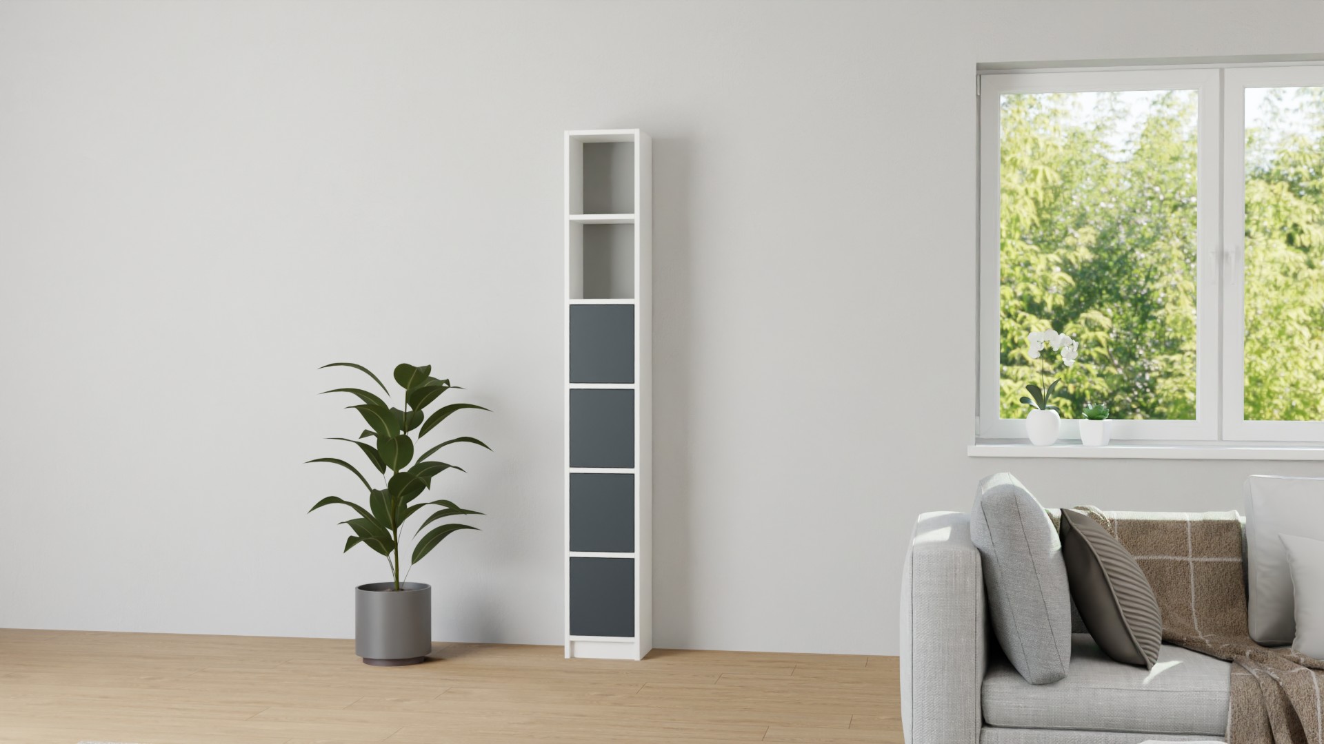 Hohes Nischenregal MDF Beschichtet