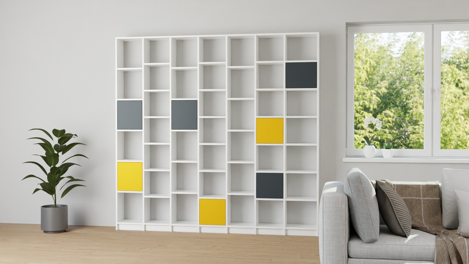 Modernes Bücherregal MDF Beschichtet