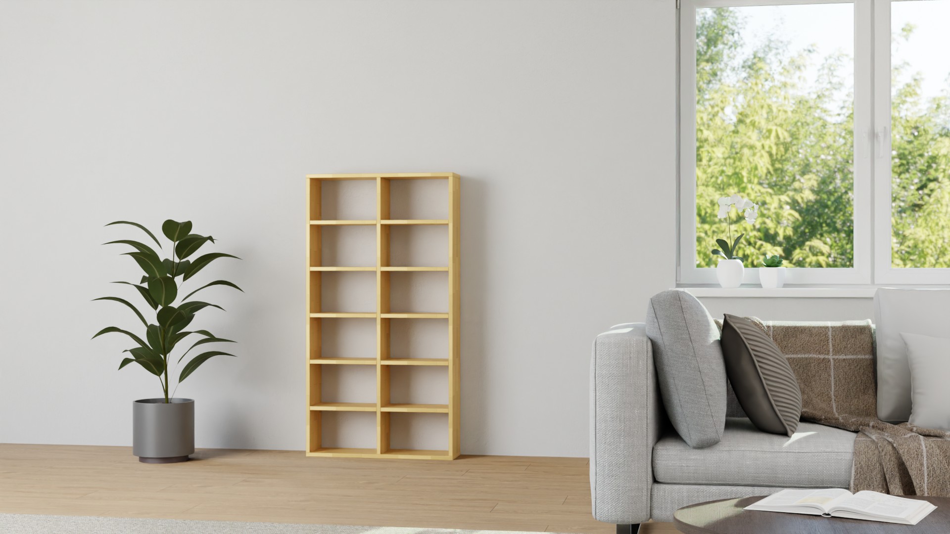 DVD Regal aus Massivholz Buche