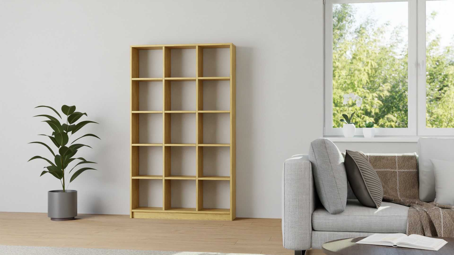 Bücherregal aus Eiche nach Maß Eiche
