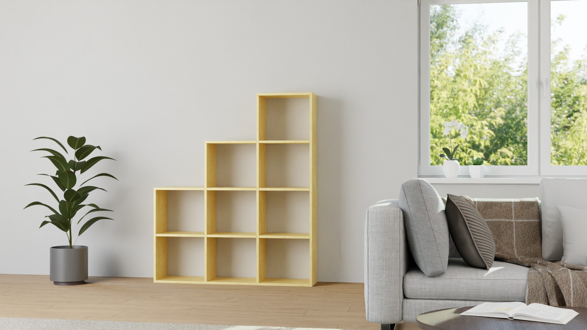 Stufenregal aus Kiefer Kiefer