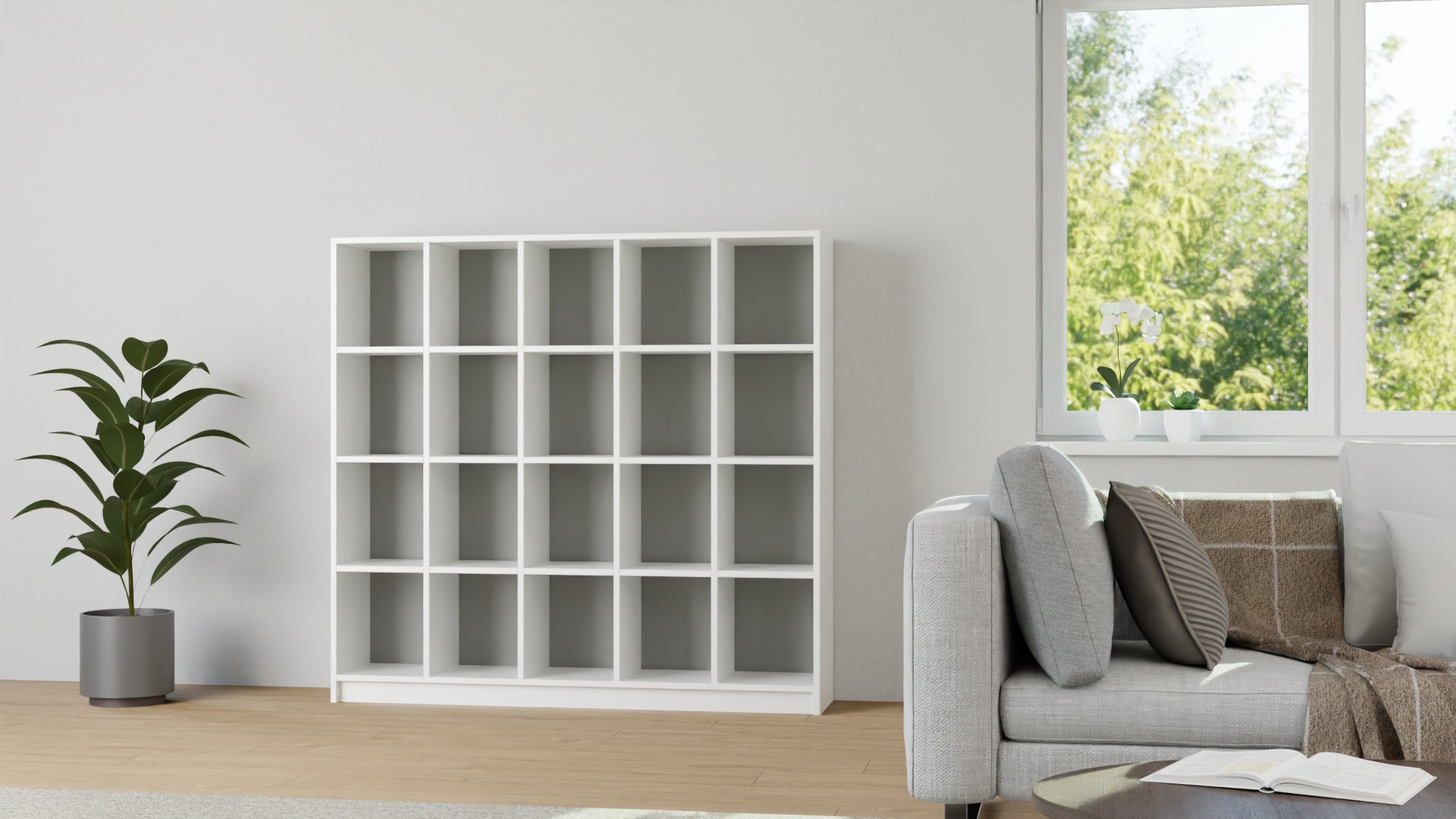 Schlichtes Schallplattenregal nach Maß MDF Beschichtet
