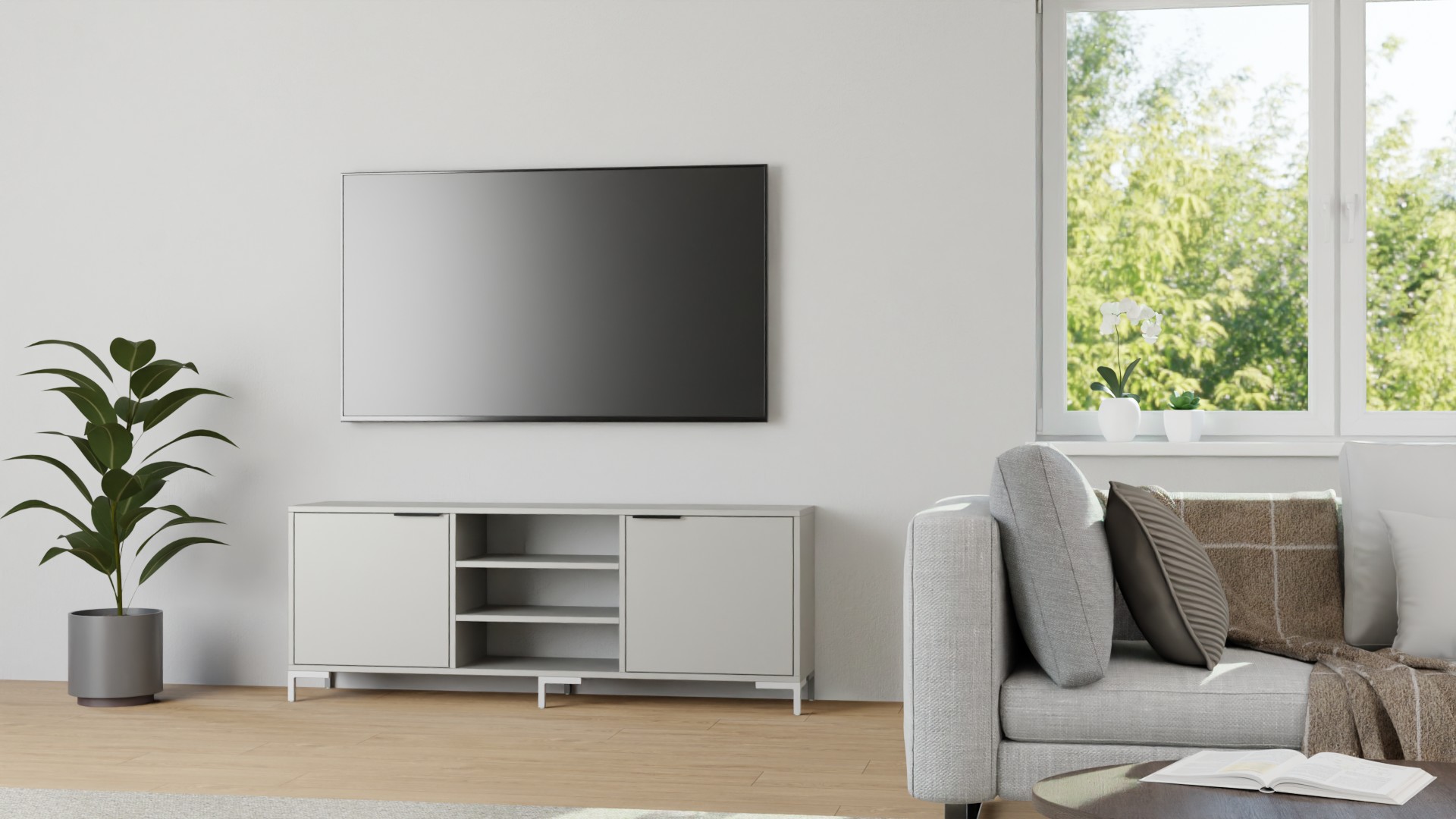 TV Sideboard mit Klapptüren Premium Dekore