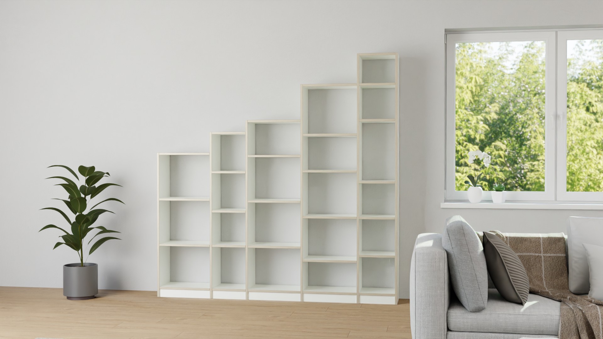 Stufenregal mit vielen Optionen Premium Dekore