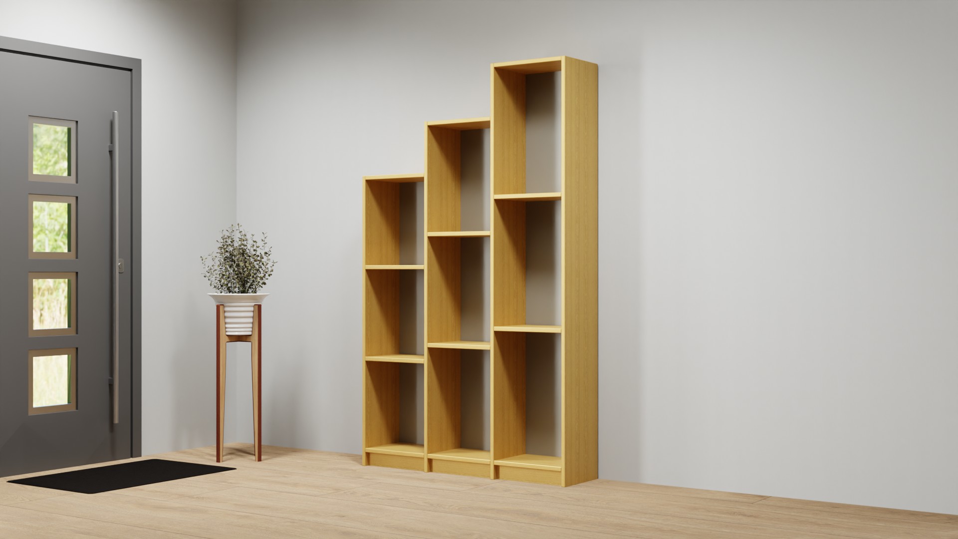 Stufenkleiderschrank 30 cm tief Echtholz Furnier