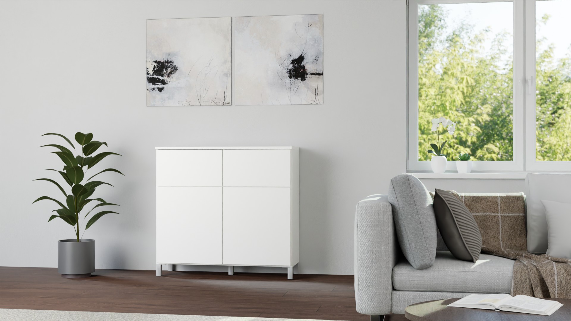 Modernes Highboard mit Türen Premium Dekore